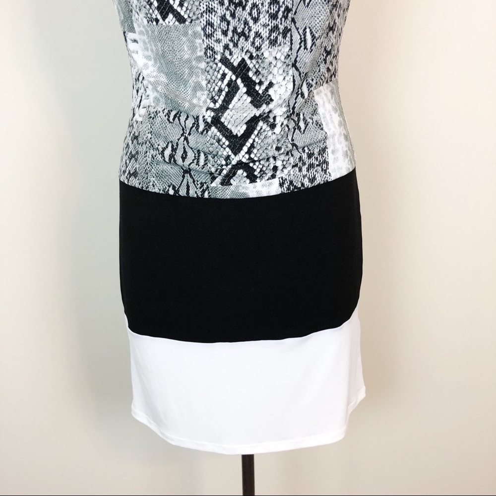  NWT Michael Kors Snakeskin Color Block Dress - Picture 4 of 7